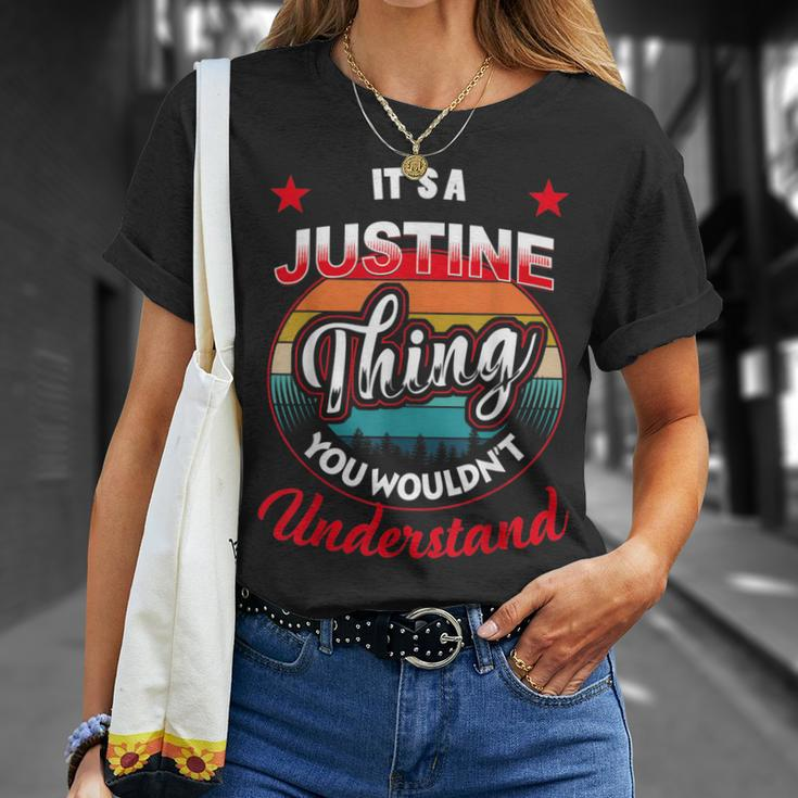 Justine Name Its A Justine Thing Unisex T-Shirt Gifts for Her