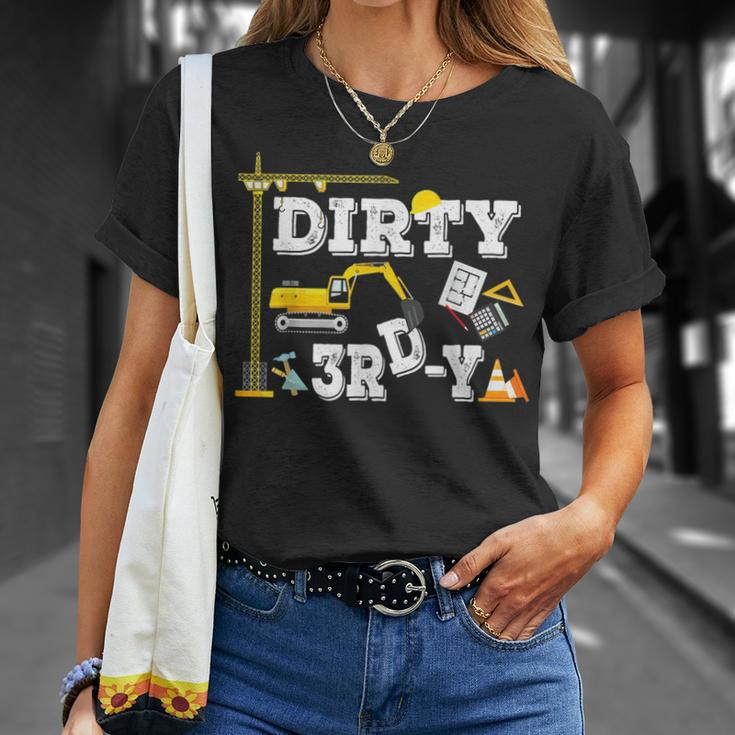 Kids Construction Truck 3Rd Birthday Boy Excavator 3 Digger Unisex T-Shirt Gifts for Her