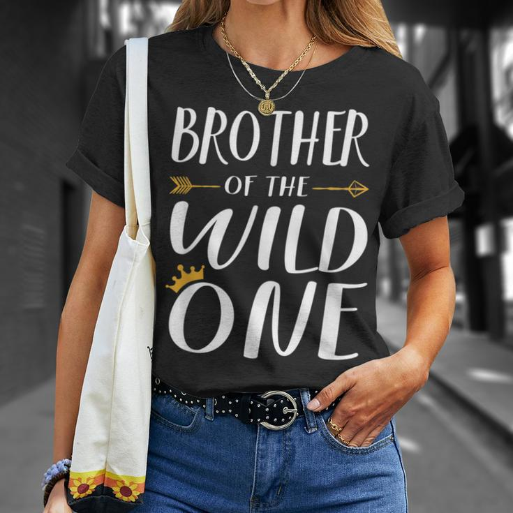 Kids Funny Brother Of The Wild One Thing 1St Birthday Funny Gifts For Brothers Unisex T-Shirt Gifts for Her
