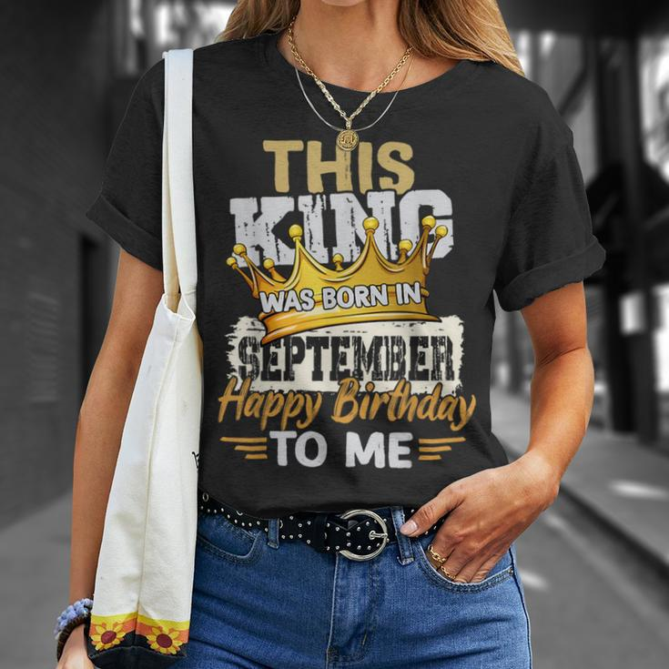 This King Was Born In September Birthday T-Shirt Gifts for Her