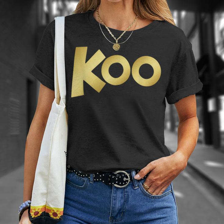 Koo Gold Lettering Koo T-Shirt Gifts for Her