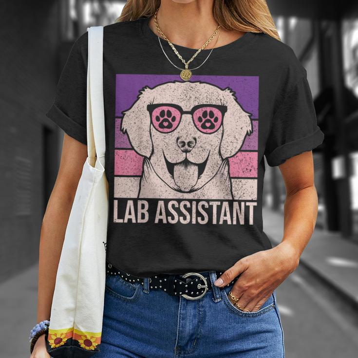 Lab Assistant Dog Lover Owner Pet Animal Labrador Retriever Unisex T-Shirt Gifts for Her