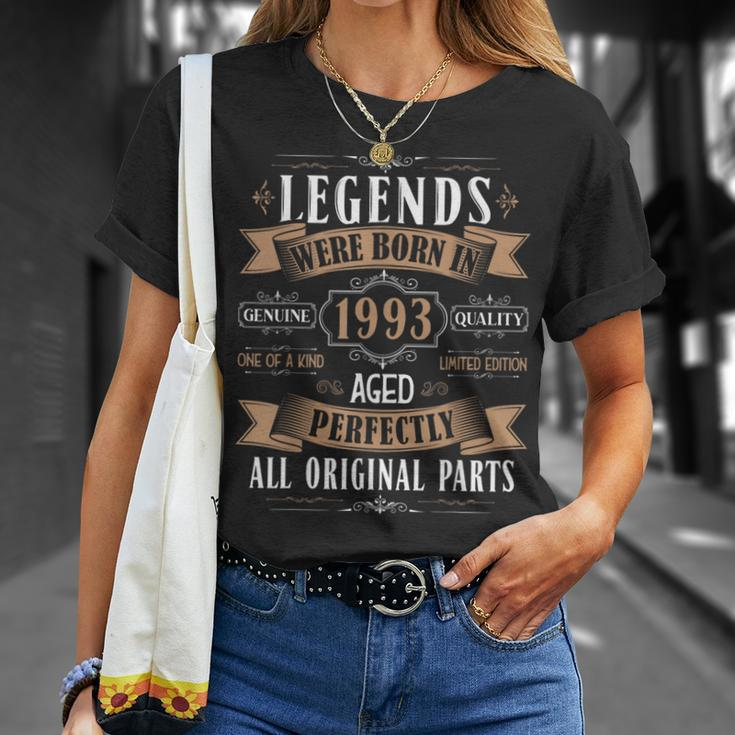 Legends Born In 1993 30Th Birthday 30 Years Old Bday Men Unisex T-Shirt Gifts for Her