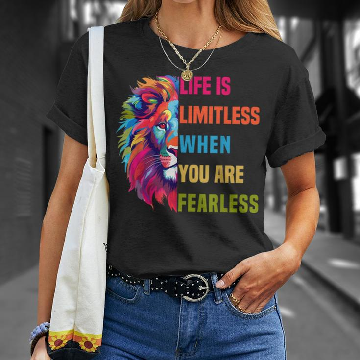 Leo Season Lion Motivational Inspirational Unisex T-Shirt Gifts for Her