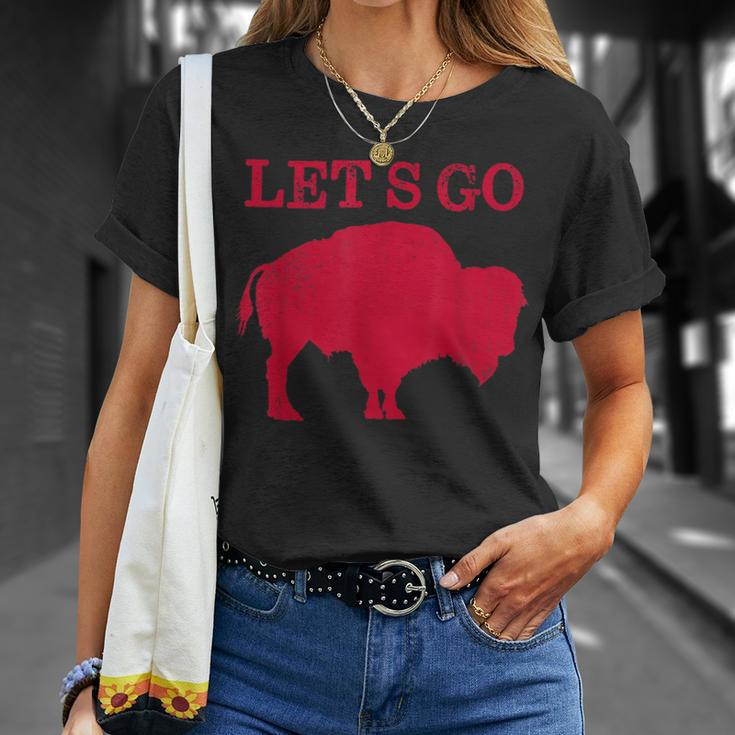 Lets Go Buffalo New York Bflo Wny Vintage Football Unisex T-Shirt Gifts for Her