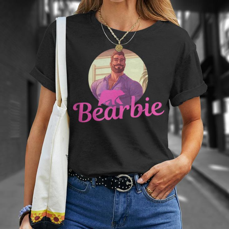 Lgbt Daddy Bearbie Gay Pride Month - Handsome Bear Cub Dad Unisex T-Shirt Gifts for Her
