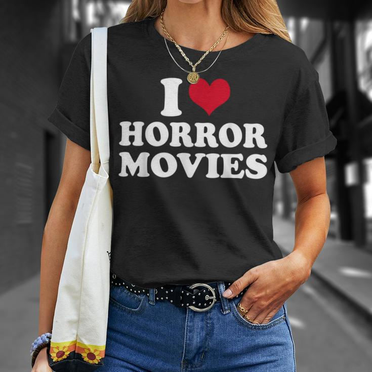 I Love Horror Movies Movies T-Shirt Gifts for Her