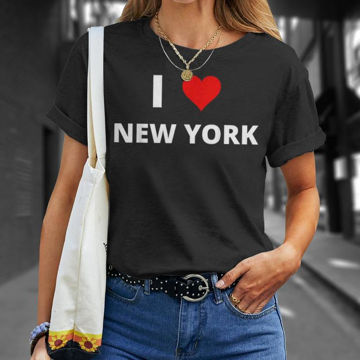 I Love New York With A Red Heart T-Shirt Gifts for Her
