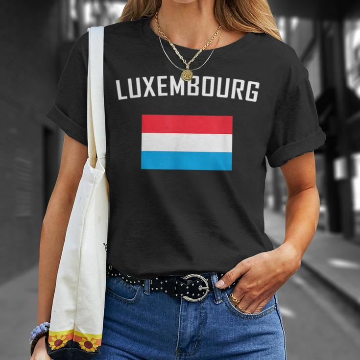 Luxembourger Pride Flag Luxembourg Unisex T-Shirt Gifts for Her