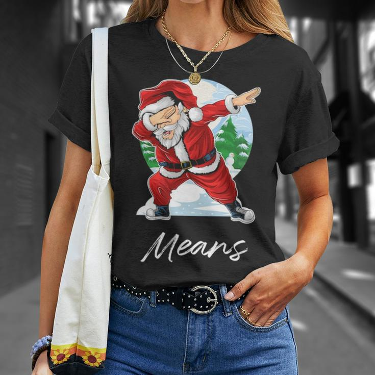 Means Name Gift Santa Means Unisex T-Shirt Gifts for Her