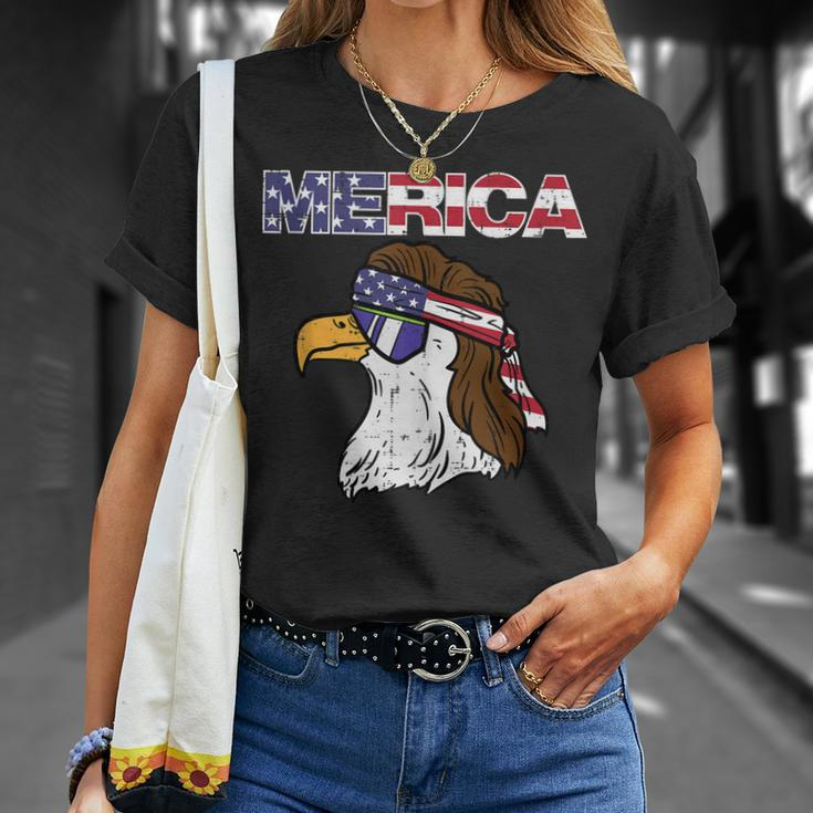 Merica Bald Eagle Mullet Sunglasses Fourth July 4Th Patriot Unisex T-Shirt Gifts for Her
