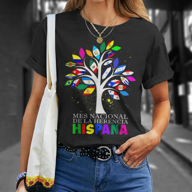 Mes Nacional De La Herencia Hispana Flags Countries World T-Shirt Gifts for Her