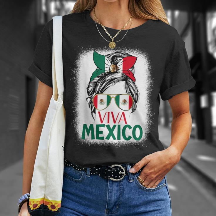 Mexico Independence Day Viva Mexican Flag Pride Hispanic T-Shirt Gifts for Her