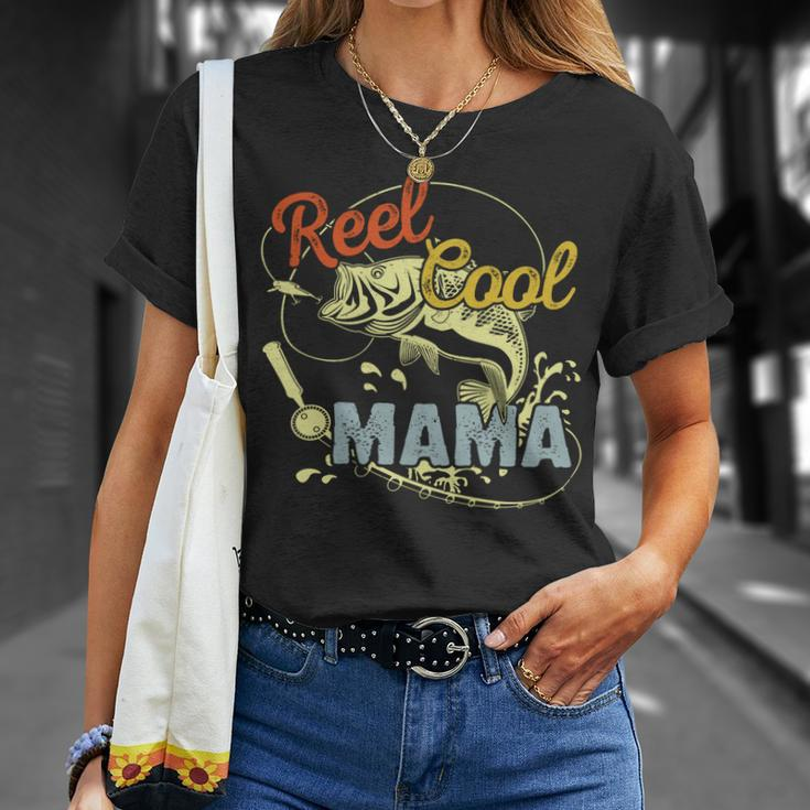 Mothers Day Funny Retro Reel Cool Mama Fishing Lover Gift For Women Unisex T-Shirt Gifts for Her