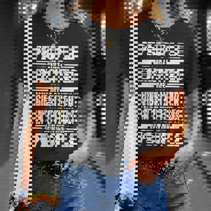 Mullet Pride Front Party Business - Funny Redneck Mullet Unisex T-Shirt Gifts for Her