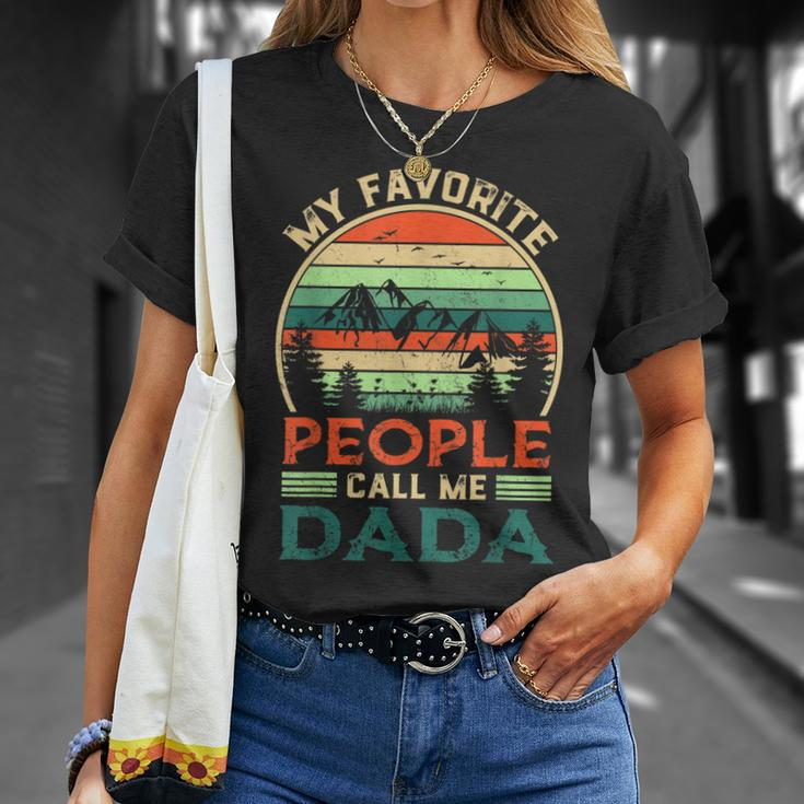 My Favorite People Call Me Dada Fathers Day Gifts Vintage Unisex T-Shirt Gifts for Her