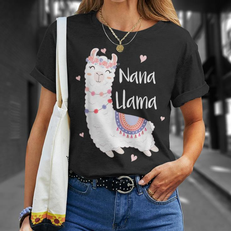 Nana Llama Cute Grandma Llamas Lover Women Funny Unisex T-Shirt Gifts for Her