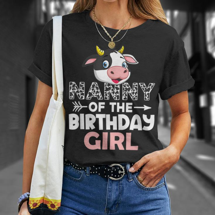 Nanny Of The Birthday Girl Cows Farm Cow Nanny Unisex T-Shirt Gifts for Her
