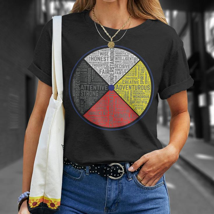 Native American Indian Words Of The Medicine Wheel Spiritual Unisex T-Shirt Gifts for Her