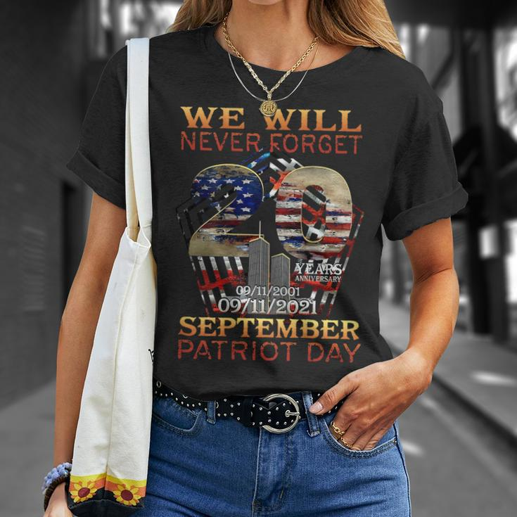 Never Forget Patriot Day 20Th 911 Unisex T-Shirt Gifts for Her