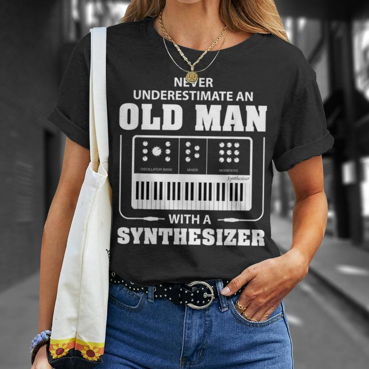 Never Underestimate An Old Man With A Synthesizer Gift For Mens Unisex T-Shirt Gifts for Her
