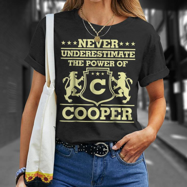 Never Underestimate Cooper Personalized Name Unisex T-Shirt Gifts for Her