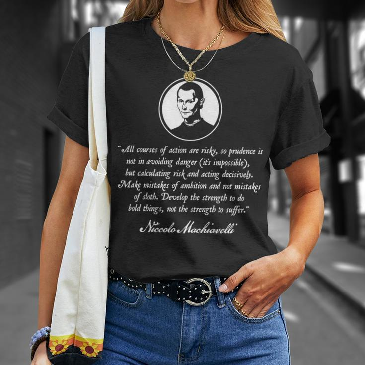 Niccolò Machiavelli Italian Florence Politics Renaissance Unisex T-Shirt Gifts for Her