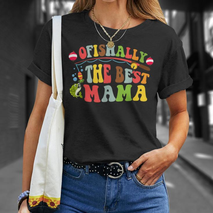 Ofishally The Best Mama Fishing Rod Mommy Funny Mothers Day Gift For Women Unisex T-Shirt Gifts for Her