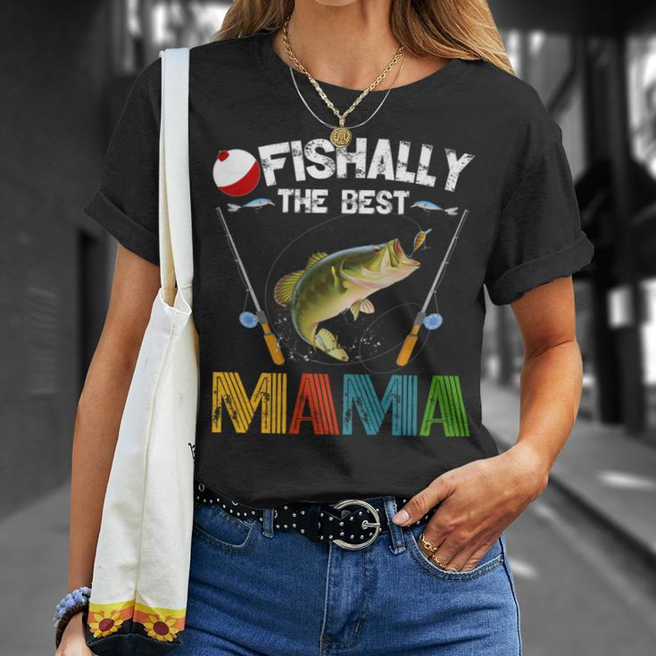 Ofishally The Best Mama Fishing Rod Mommy Funny Mothers Day Gift For Women Unisex T-Shirt Gifts for Her