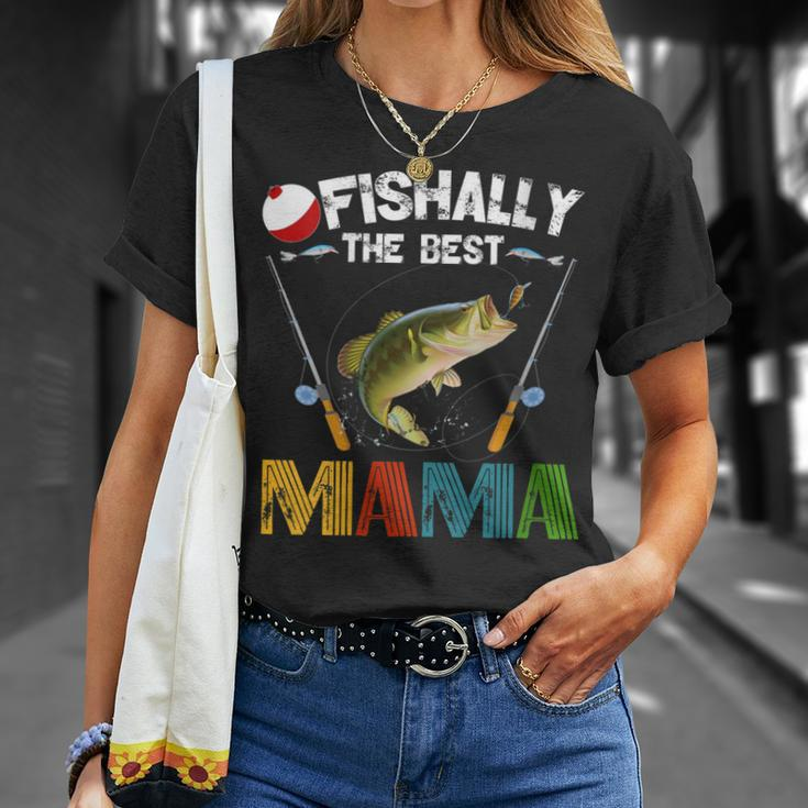 Ofishally The Best Mama Fishing Rod Mommy Funny Mothers Day Gift For Womens Gift For Women Unisex T-Shirt Gifts for Her