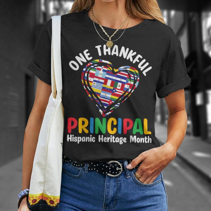 One Thankful Principal Hispanic Heritage Month Countries T-Shirt Gifts for Her