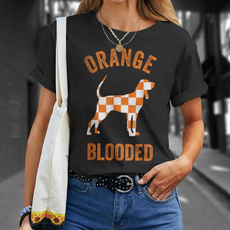 Orange Blooded Tennessee Hound Native Home Tn Rocky Top T-Shirt Gifts for Her