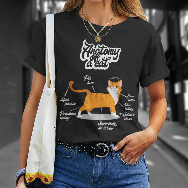 Orange Tabby Cat Anatomy Of A Cat Cute Present T-Shirt Gifts for Her