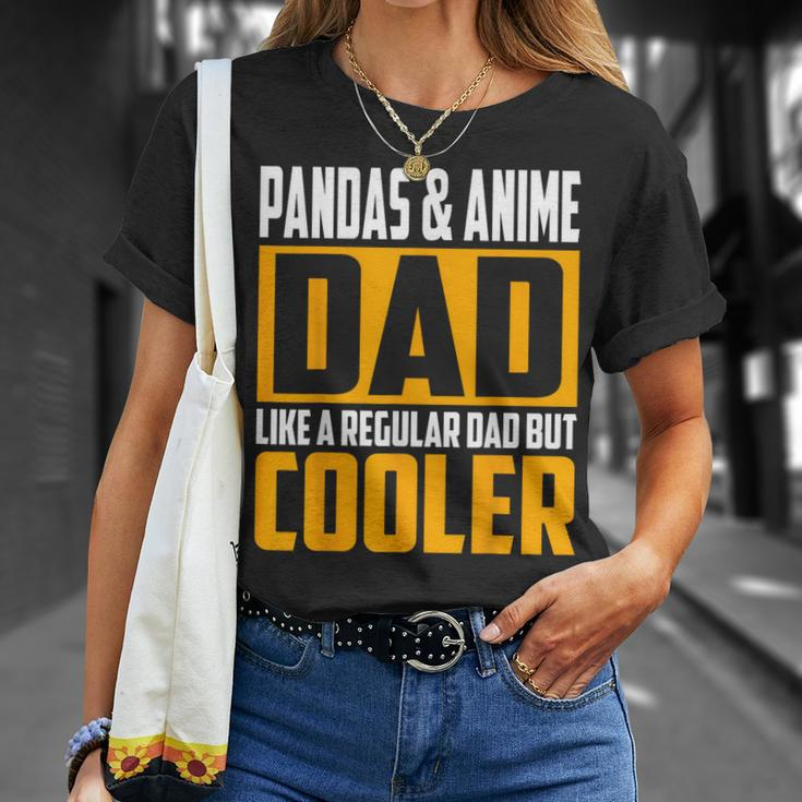 Pandas And Anime Dad Like A Regular Dad But Cooler Gift For Mens Gift For Women Unisex T-Shirt Gifts for Her