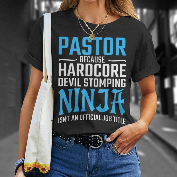 Pastor Because Devil Stomping Ninja Isn't A Job Title T-Shirt Gifts for Her