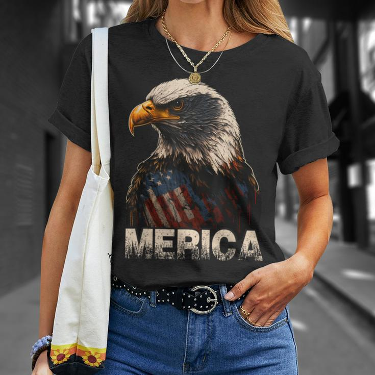 Patriotic Bald Eagle 4Th Of July Usa American Flag Unisex T-Shirt Gifts for Her