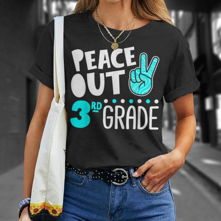 Peace Out 3Rd Grade Graduation Last Day School 2023 Funny Unisex T-Shirt Gifts for Her