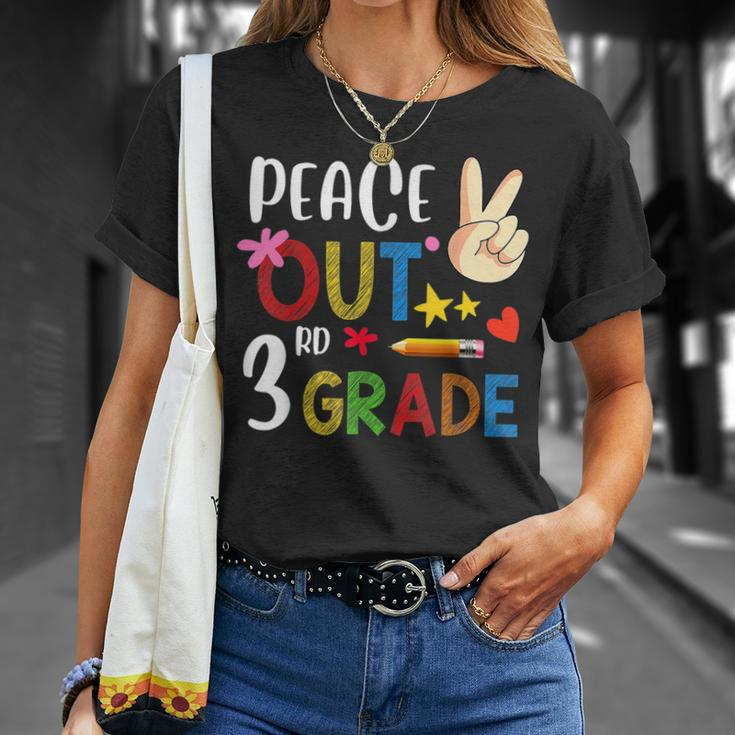Peace Out 3Rd Grade Last Day Of School 3Rd Grade Unisex T-Shirt Gifts for Her