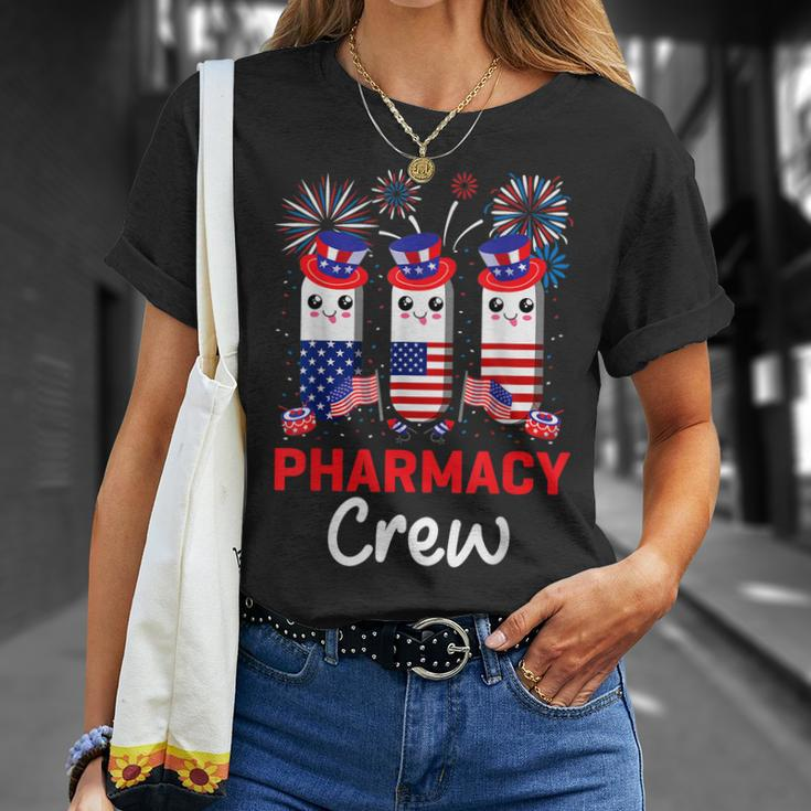 Pharmacy Crew 4Th Of July Cute Pills American Patriotic Unisex T-Shirt Gifts for Her