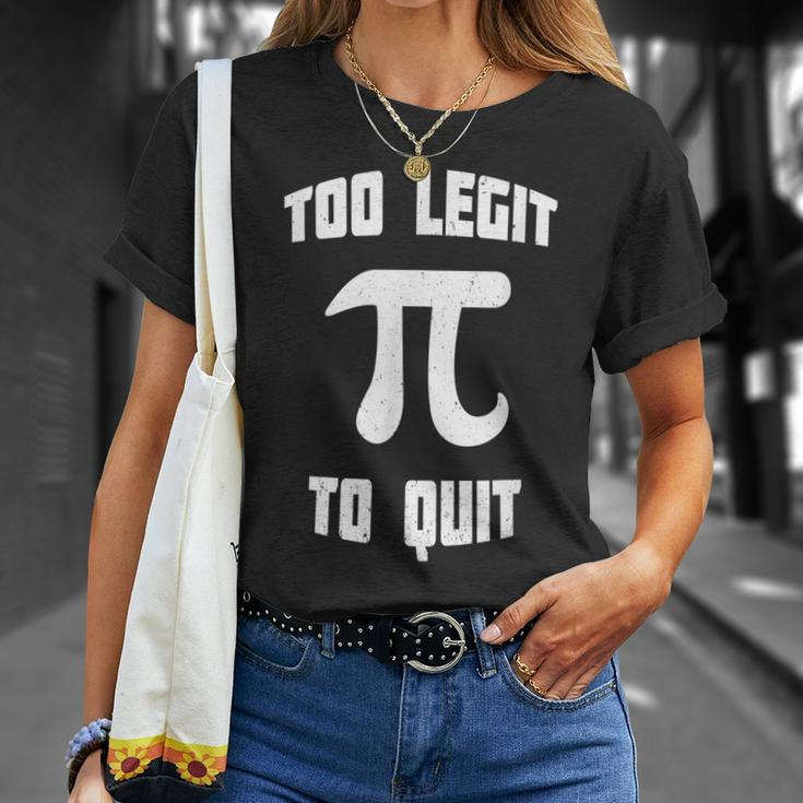 Pi Too Legit To Quit 90S Pi Day 314 Math Nerd Geek Vintage Pi Day Funny Gifts Unisex T-Shirt Gifts for Her