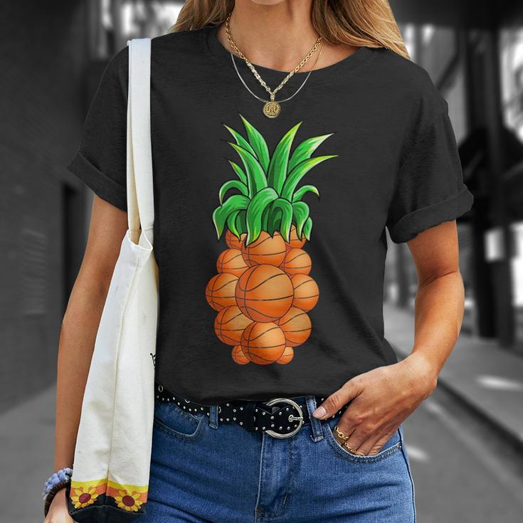 Pineapple Basketball Hawaiian Aloha Beach Gift Hawaii Unisex T-Shirt Gifts for Her