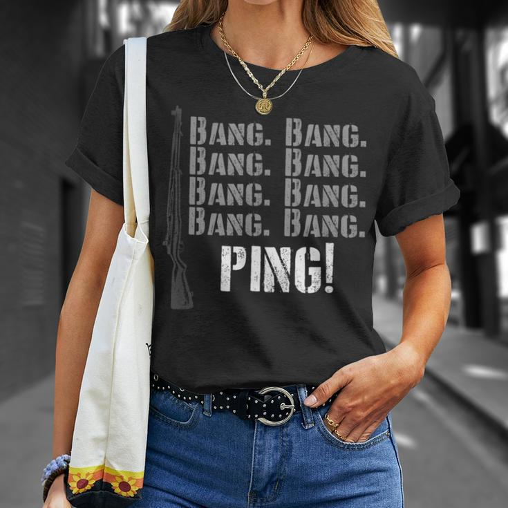 Ping Garand M1 Wwii Ww2 Us Army 30-06 Bang Battle Rifle T-Shirt Gifts for Her