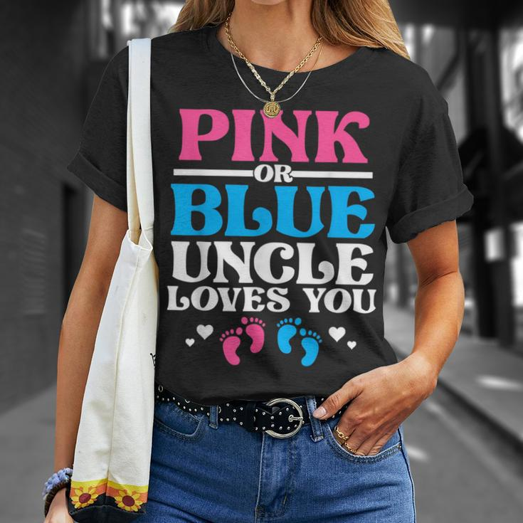 Pink Or Blue Uncle Loves You Unisex T-Shirt Gifts for Her