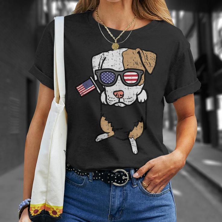 Pitbull Pocket Cute Pit American Usa 4Th Of July Fourth Dog Unisex T-Shirt Gifts for Her