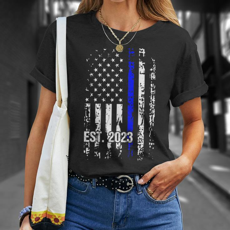 Police Graduation 2023 Back Print Police Academy 2023 Unisex T-Shirt Gifts for Her