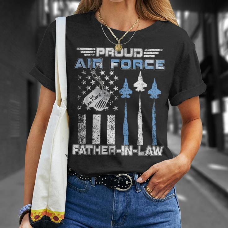 Proud Air Force Fatherinlaw Us Air Force Graduation Gift Unisex T-Shirt Gifts for Her