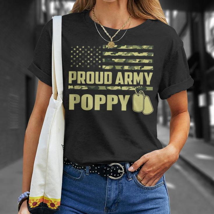 Proud Army Poppy Military Pride Unisex T-Shirt Gifts for Her