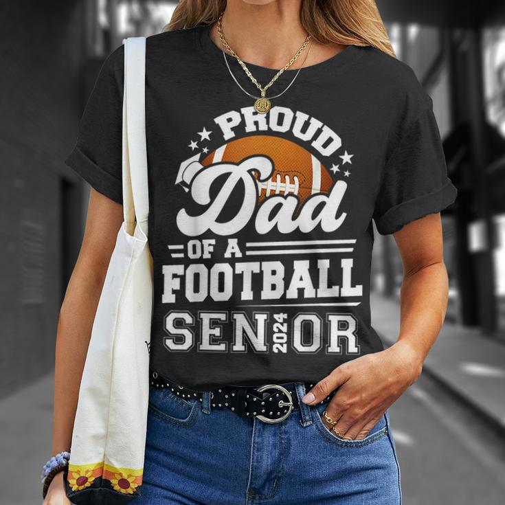 Proud Dad Of A Football Senior 2024 Graduate Graduation T-Shirt Gifts for Her
