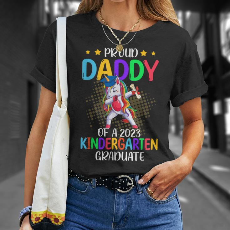 Proud Daddy Of A 2023 Kindergarten Graduate Unicorn Gift Unisex T-Shirt Gifts for Her