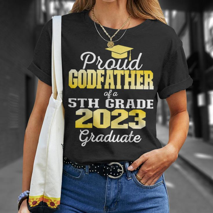 Proud Godfather Of 5Th Grade Graduate 2023 Family Graduation Unisex T-Shirt Gifts for Her